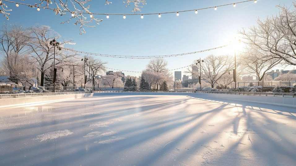 Каток утром