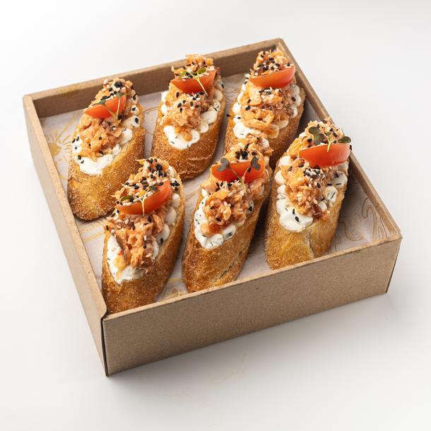 Сет брускетт с семгой горяч. копч. Сет брускетт с семгой горяч. копч.