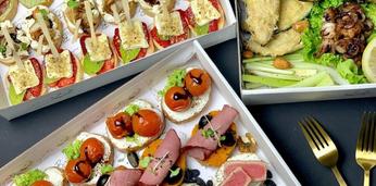 Сытный фуршетный сет с горячими закусками на праздник на 50 персон